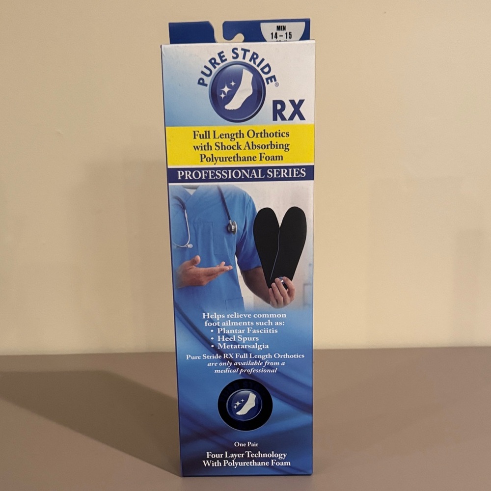 Pure Stride RX Full Length Orthotics with Shock Absorbing Foam